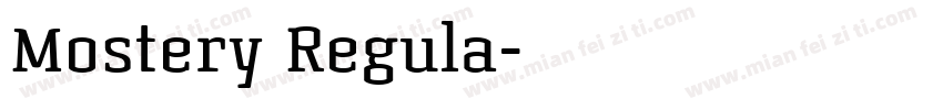 Mostery Regula字体转换